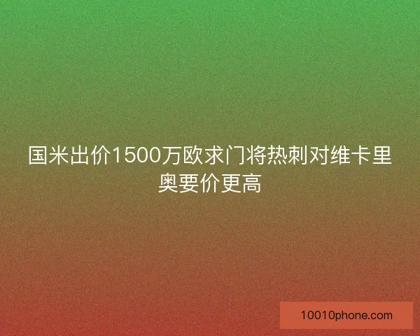 国米出价1500万欧求门将热刺对维卡里奥要价更高
